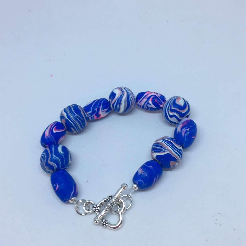 Unique Handmade Polymer Clay Bracelet - Picture 3 of 5